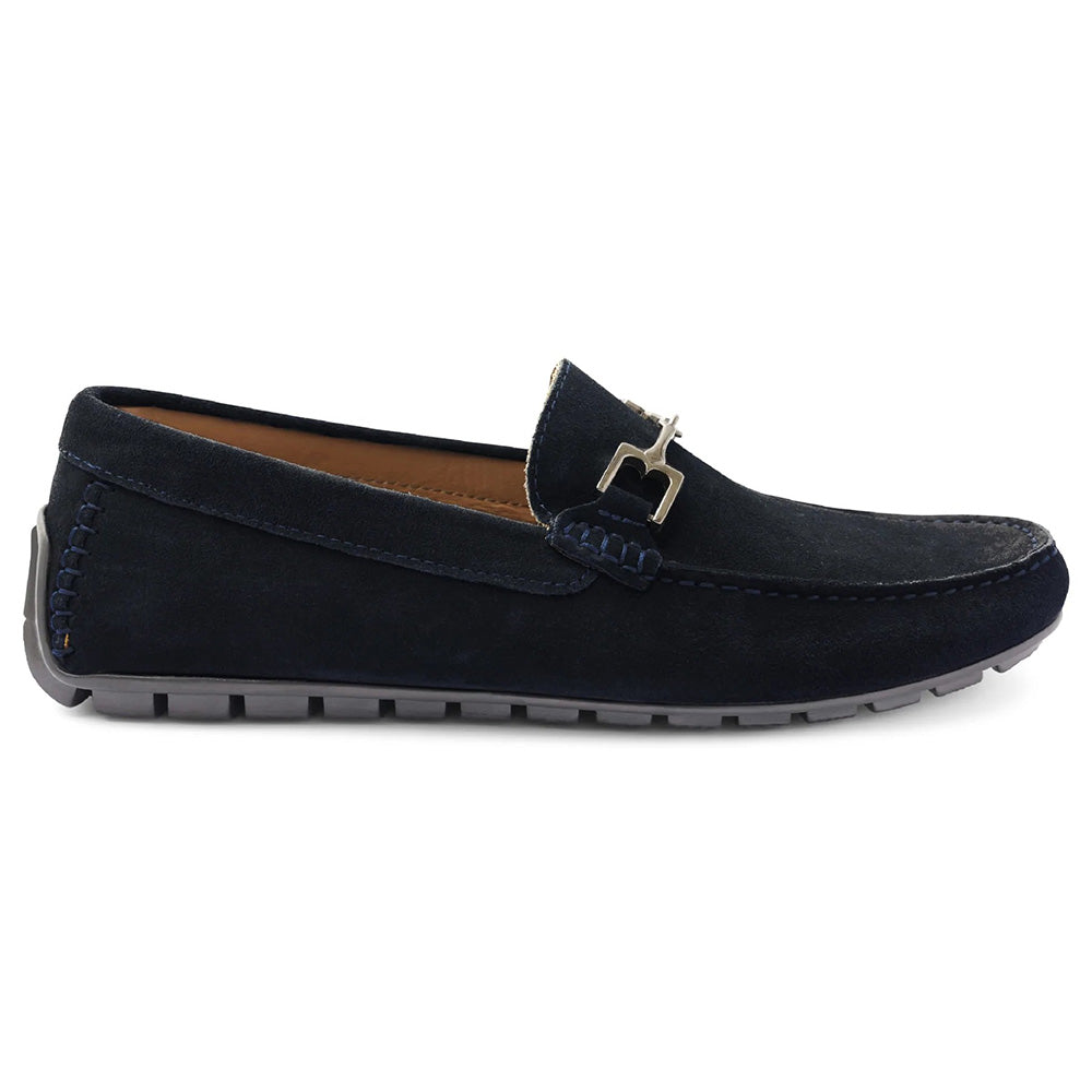 Bruno Magli Xander Suede Driving Moccasin Navy