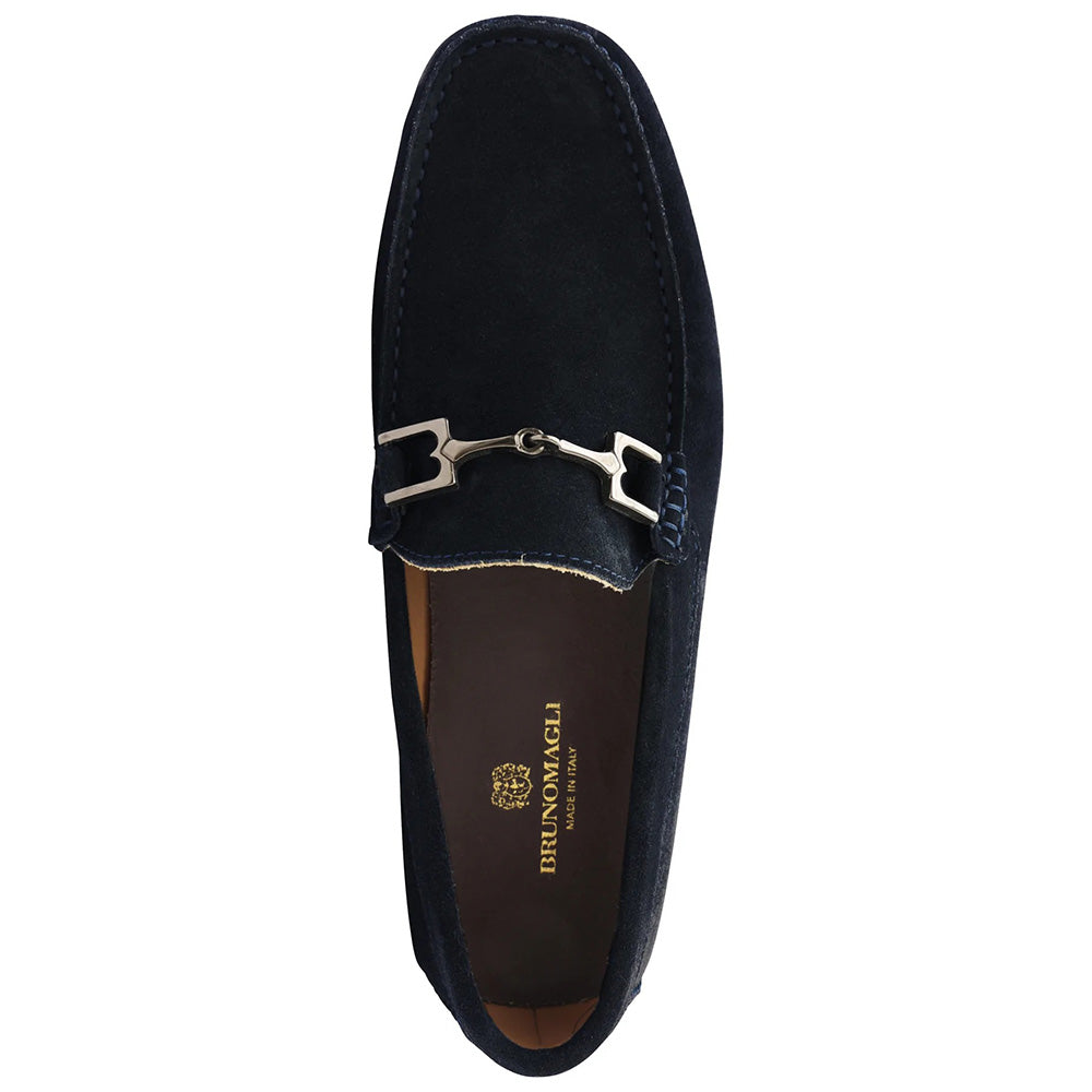 Bruno Magli Xander Suede Driving Moccasin Navy