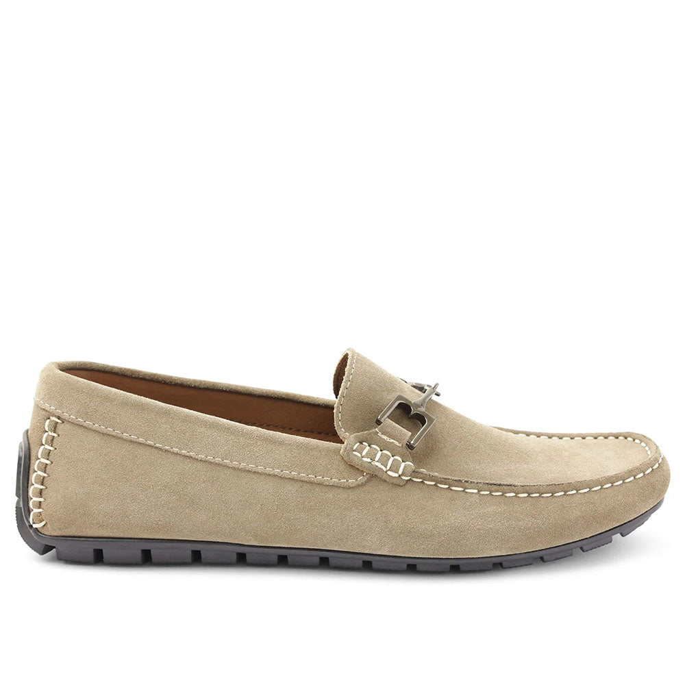 Bruno Magli Xander Suede Driving Moccasin Taupe