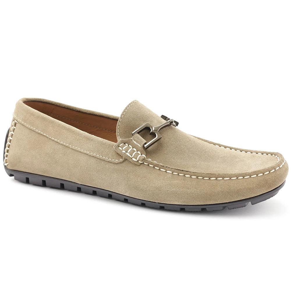 Bruno Magli Xander Suede Driving Moccasin Taupe