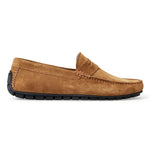 Bruno Magli Xane Suede Casual Slip-on Driving Moccasin Cognac