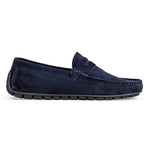 Bruno Magli Xane Suede Casual Slip-on Driving Moccasin Navy