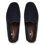 Bruno Magli Xane Suede Casual Slip-on Driving Moccasin Navy