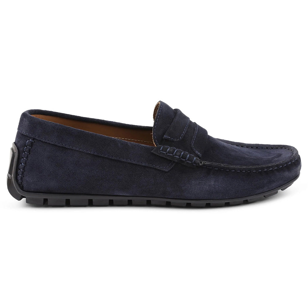Bruno Magli Xeleste Suede Driving Moccasin Navy