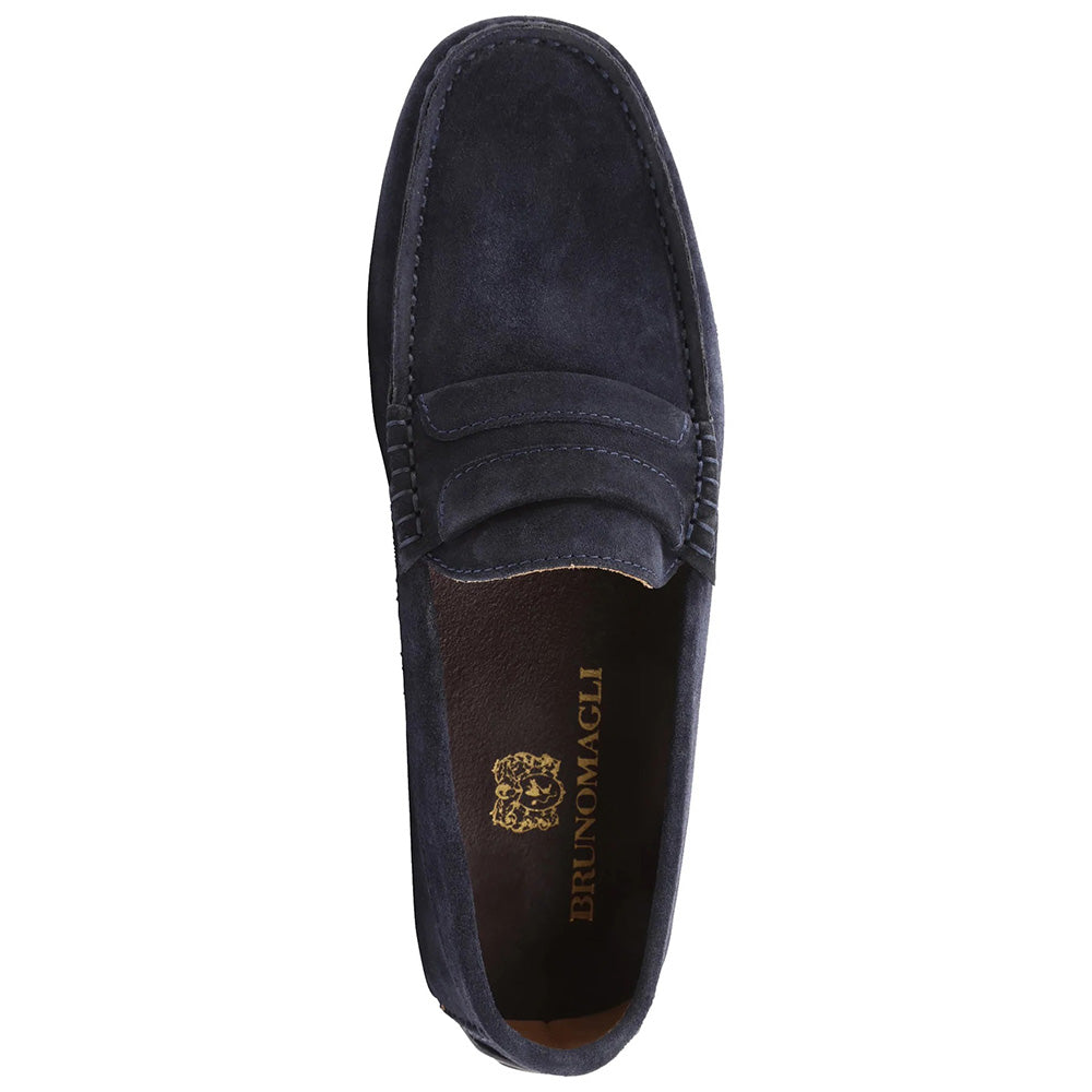 Bruno Magli Xeleste Suede Driving Moccasin Navy