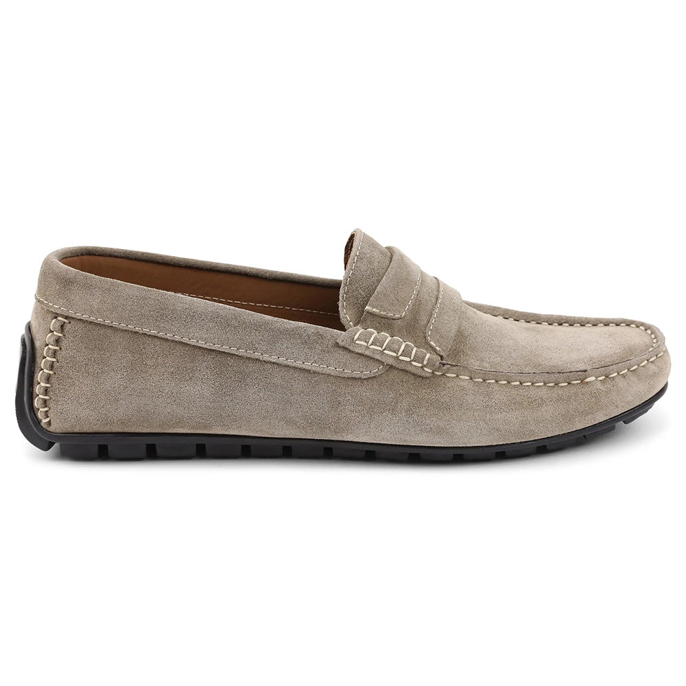 Bruno Magli Xeleste Suede Driving Moccasin Taupe