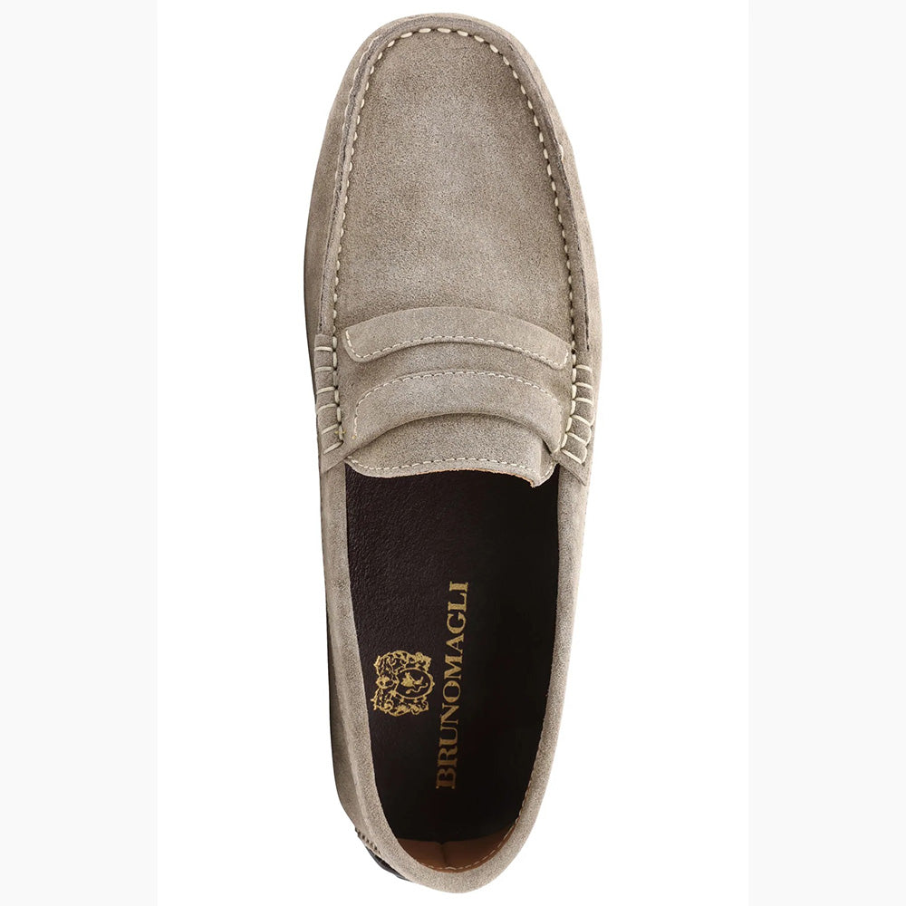 Bruno Magli Xeleste Suede Driving Moccasin Taupe