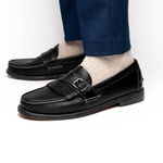 Handsewn Shoe Co. Buckle Kilt Loafer Black