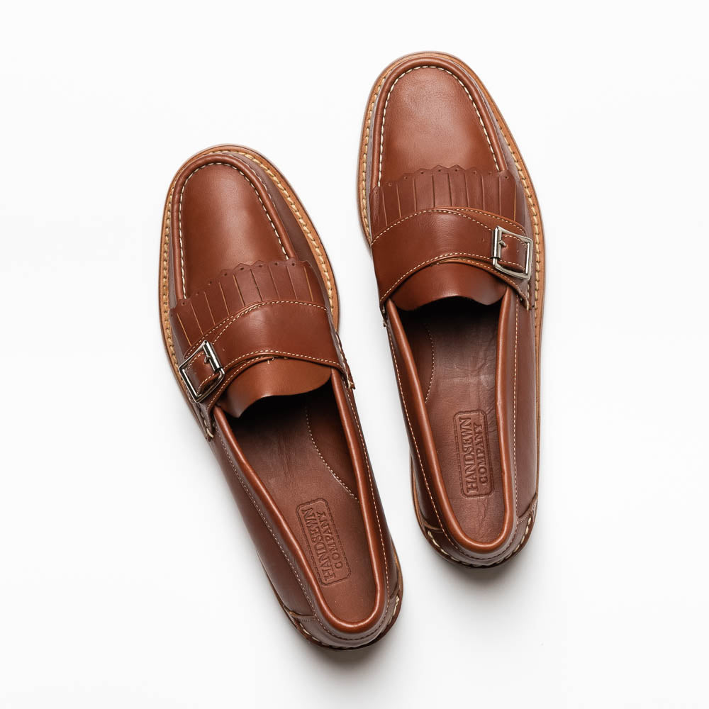 Handsewn Shoe Co. Buckle Kilt Loafer Brown
