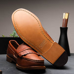 Handsewn Shoe Co. Buckle Kilt Loafer Brown
