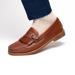 Handsewn Shoe Co. Buckle Kilt Loafer Brown