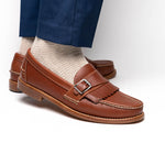 Handsewn Shoe Co. Buckle Kilt Loafer Brown