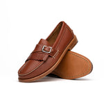 Handsewn Shoe Co. Buckle Kilt Loafer Brown
