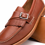 Handsewn Shoe Co. Buckle Kilt Loafer Brown