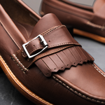 Handsewn Shoe Co. Buckle Kilt Loafer Dark Brown