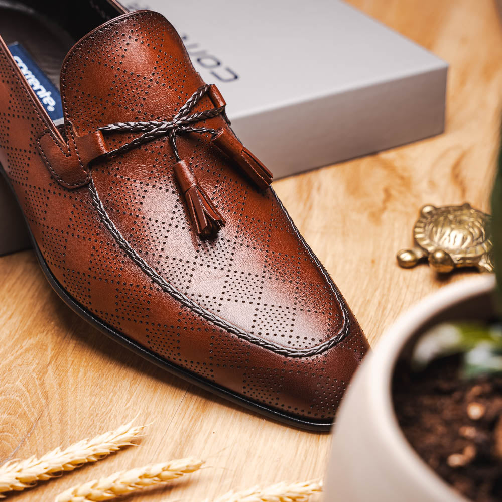 Corrente C0001106-5509 Tassel Loafer Tan