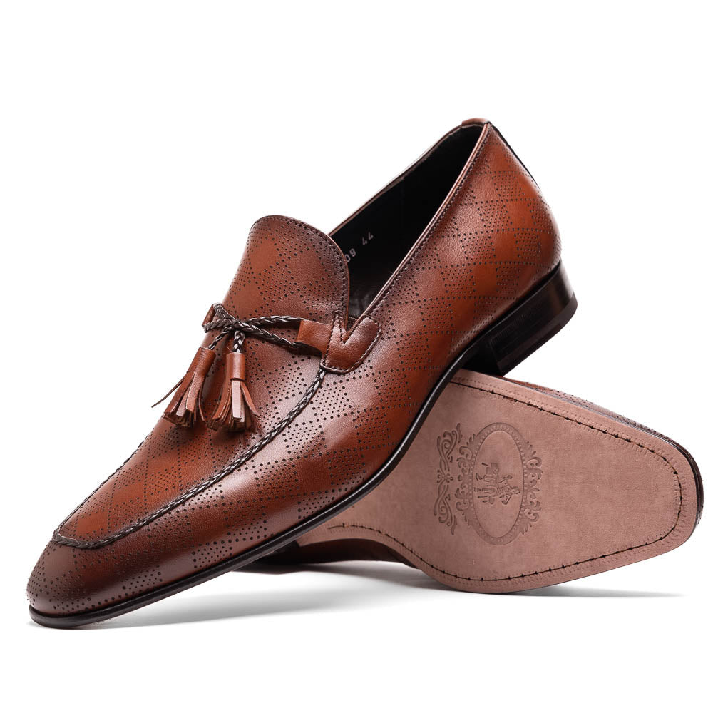 Corrente C0001106-5509 Tassel Loafer Tan