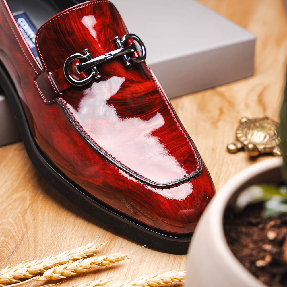 Corrente C0001206-7249 Bit Loafer Shoes Marble Red