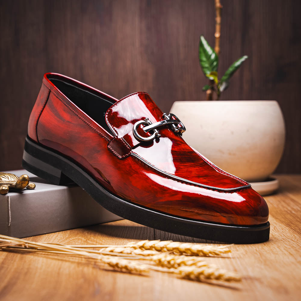 Corrente C0001206-7249 Bit Loafer Shoes Marble Red