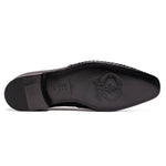 Corrente C022-5776 Buckle Woven Loafer Shoes Black