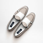 Corrente C137-4661HS Double Monk Strap Vamp Shoes White