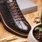 Corrente C21101-4005-OST Genuine Ostrich Sneakers Brown