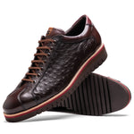 Corrente Genuine Ostrich Sneakers Brown