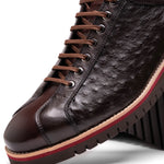 Corrente Genuine Ostrich Sneakers Brown