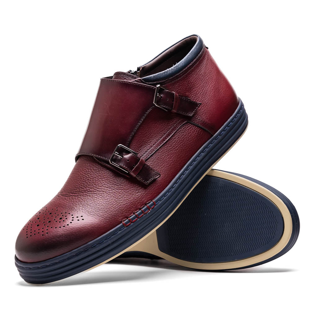 Corrente C21301-4302 Hightop Sneaker Burgundy