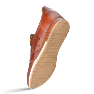 Mezlan Ostrich Slip-On Sneaker Cognac