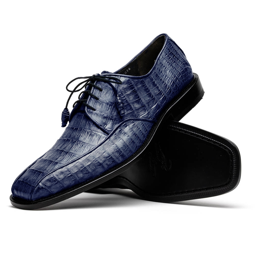 Los Altos Caiman Belly Bicycle Toe Shoes Navy Blue