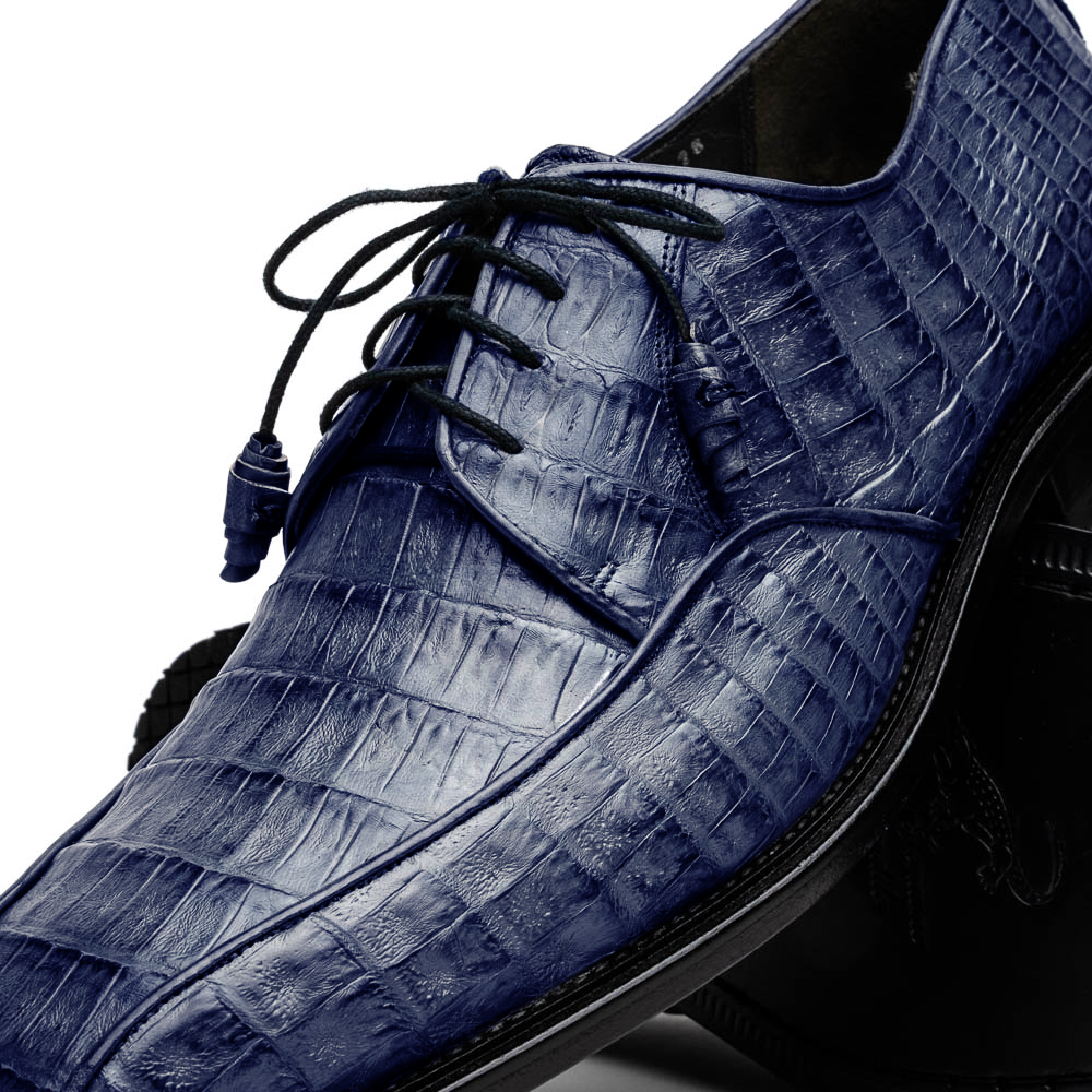 Los Altos Caiman Belly Bicycle Toe Shoes Navy Blue