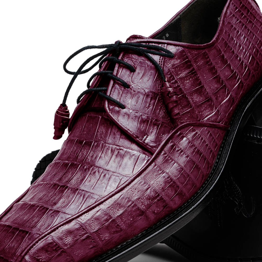 Los Altos Caiman Belly Bicycle Toe Shoes Burgundy