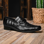 Los Altos Caiman Bit Loafers Black