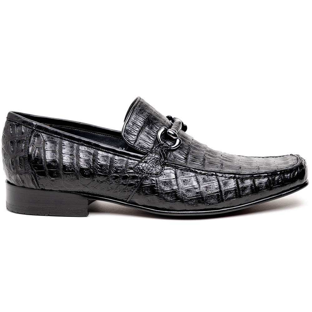 Los Altos Caiman Bit Loafers Black