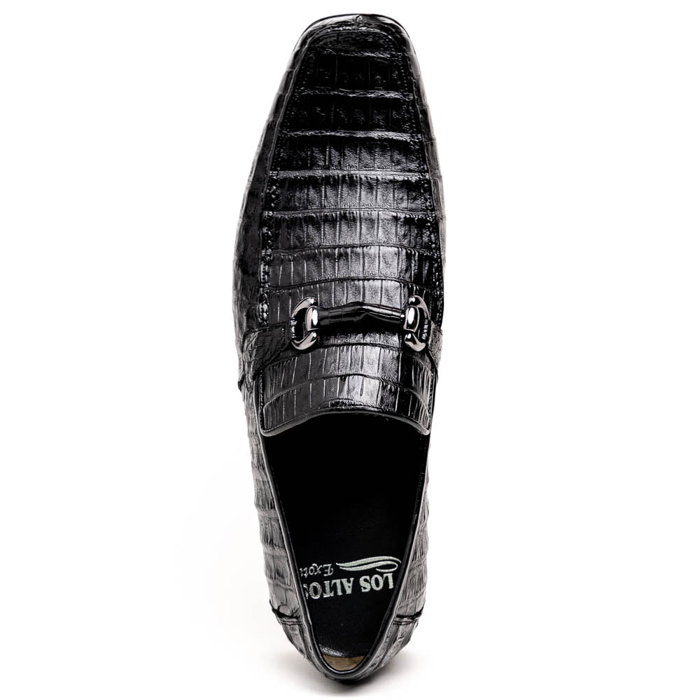 Los Altos Caiman Bit Loafers Black