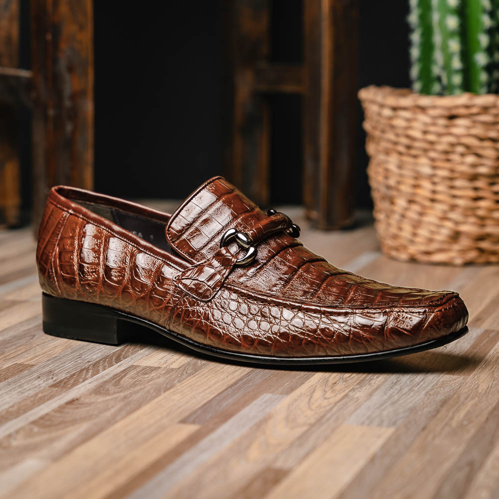 Los Altos Caiman Bit Loafers Brown