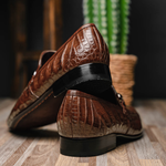 Los Altos Caiman Bit Loafers Brown