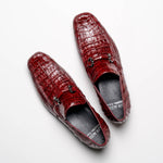 Los Altos Caiman Bit Loafers Burgundy