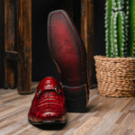 Los Altos Caiman Bit Loafers Burgundy