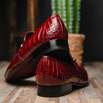 Los Altos Caiman Bit Loafers Burgundy