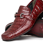 Los Altos Caiman Bit Loafers Burgundy