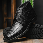 Los Altos Caiman Belly Boots Black