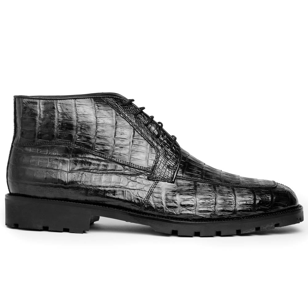 Los Altos Caiman Belly Boots Black