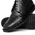 Los Altos Caiman Belly Boots Black