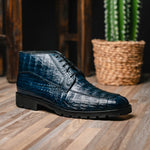 Los Altos Caiman Belly Boots Blue