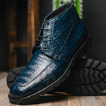 Los Altos Caiman Belly Boots Blue