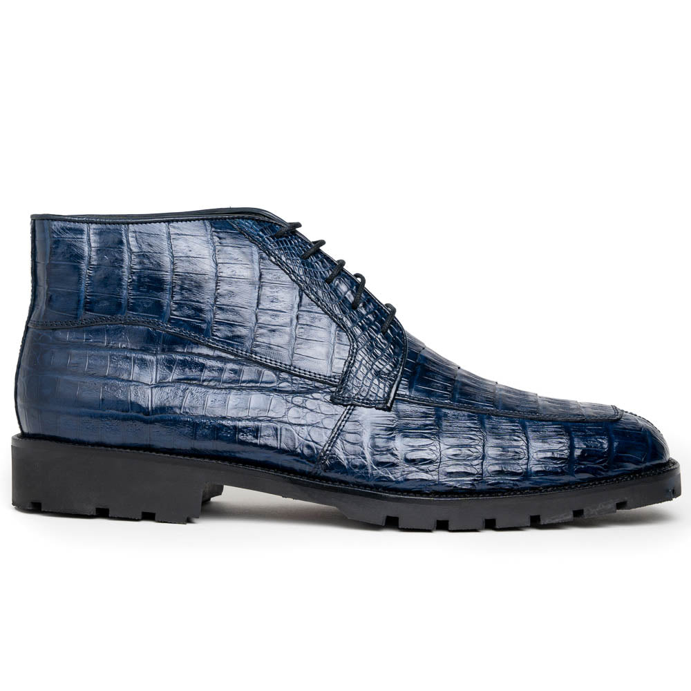 Los Altos Caiman Belly Boots Blue