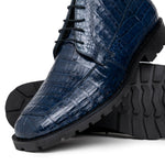 Los Altos Caiman Belly Boots Blue