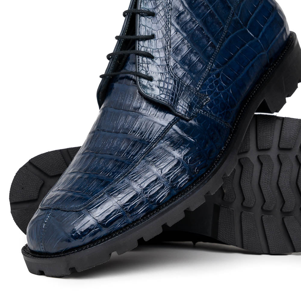 Los Altos Caiman Belly Boots Blue